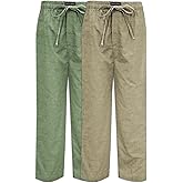 Andrew Scott Men's 2 Pack Super Soft Woven Pajama & Sleep Long Lounge PJ Pants
