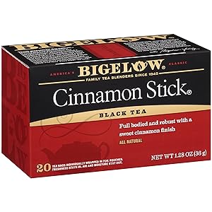 Bigelow Cinnamon Stick Black Tea Bags 20-Count Boxes (Pack of 6), Caffeinated 120 Tea Bags Total