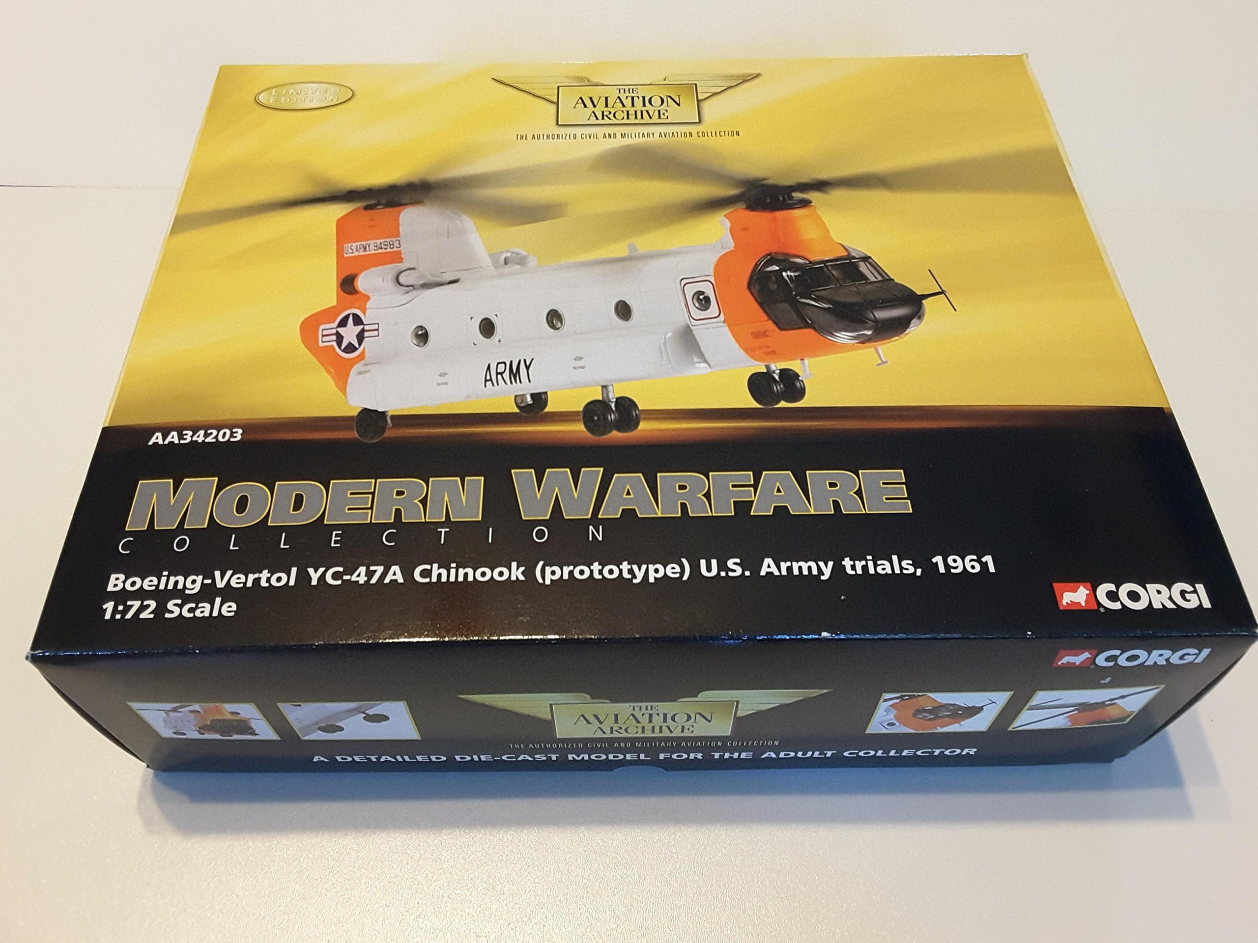 Aviation Archive Modern Warfare Boeing-Vertol YC-47A Chinook Prototype 1:72 Scale