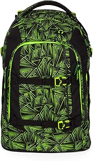 Satch pack Schulrucksack - ergonomisch, 30 Liter, Organisationstalent - Green Bermuda - Black