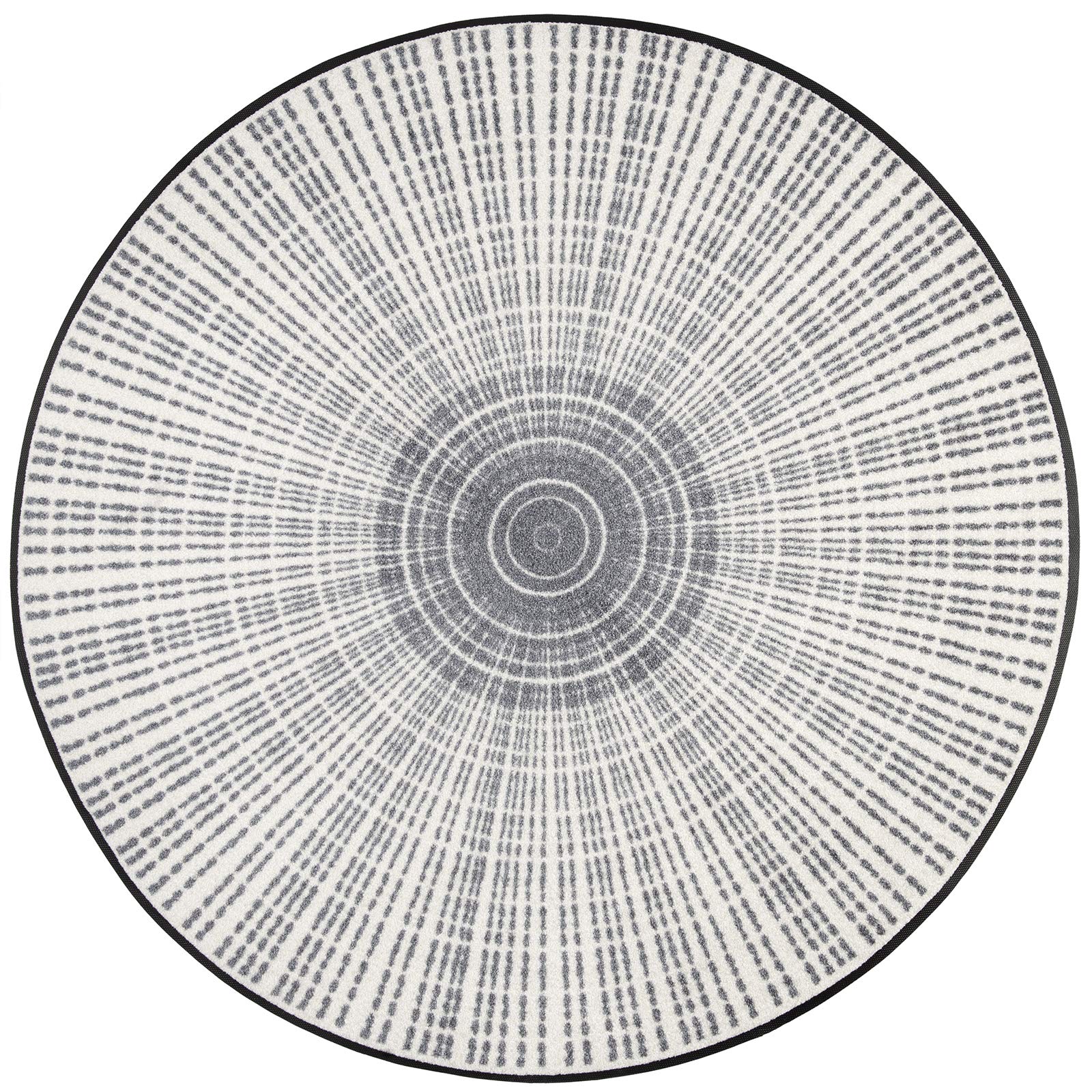 Wash+Dry Doormat, Polyamide Back: Nitrile Rubber, Gray, 115 cm (Rund)