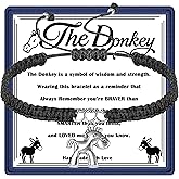 Yvesmillauly Bracelets Cute Donkey Bracelet for Women, Donkey Lovers Gift, Exquisite Donkey Jewelry Gift for Birthday Christmas Animal Lover