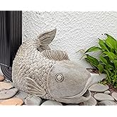 Teaeeno Fish Gutter Downspout Extension Decoration,3''x4'' Downspout Extender Diverter Splash Block Sculpture Outdoor Decor,A