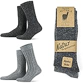GoWith Alpaca Wool Socks for Men & Women, Alpaca-Merino Blend Warm Cozy Crew Socks, Thermal Regular-Fit Boot Socks
