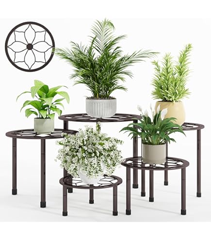 Amazon.com: Zhongma Set of 4 Metal Plant Stand for Heavy Potted