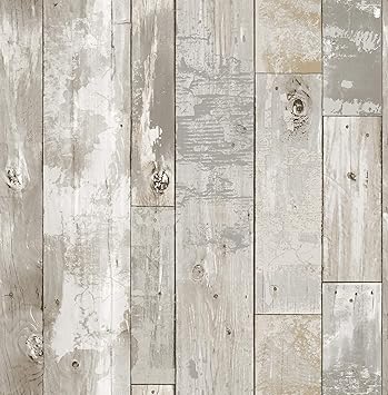 Samuel Light Grey Distressed Wood Wallpaper Amazon Com
