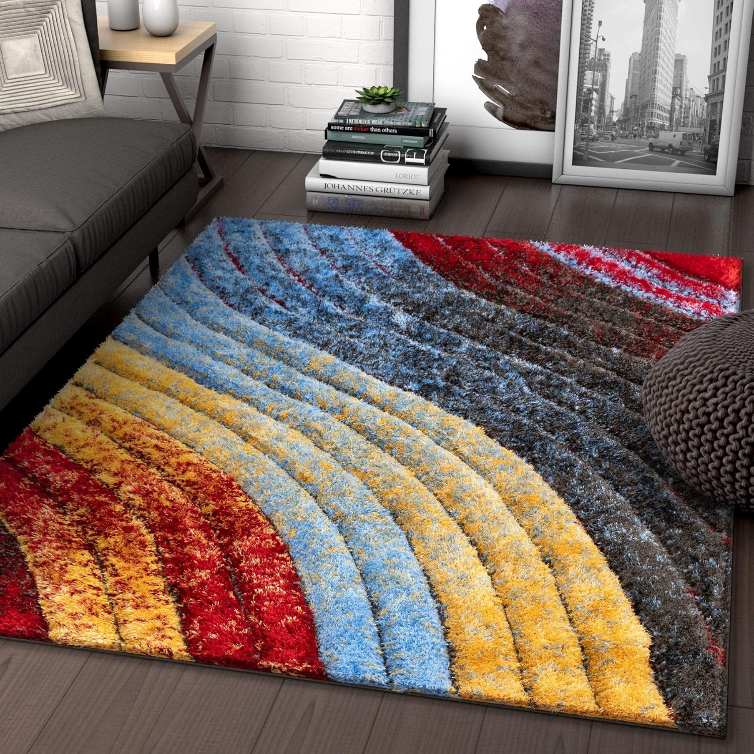 Best yellow shaggy living room rug