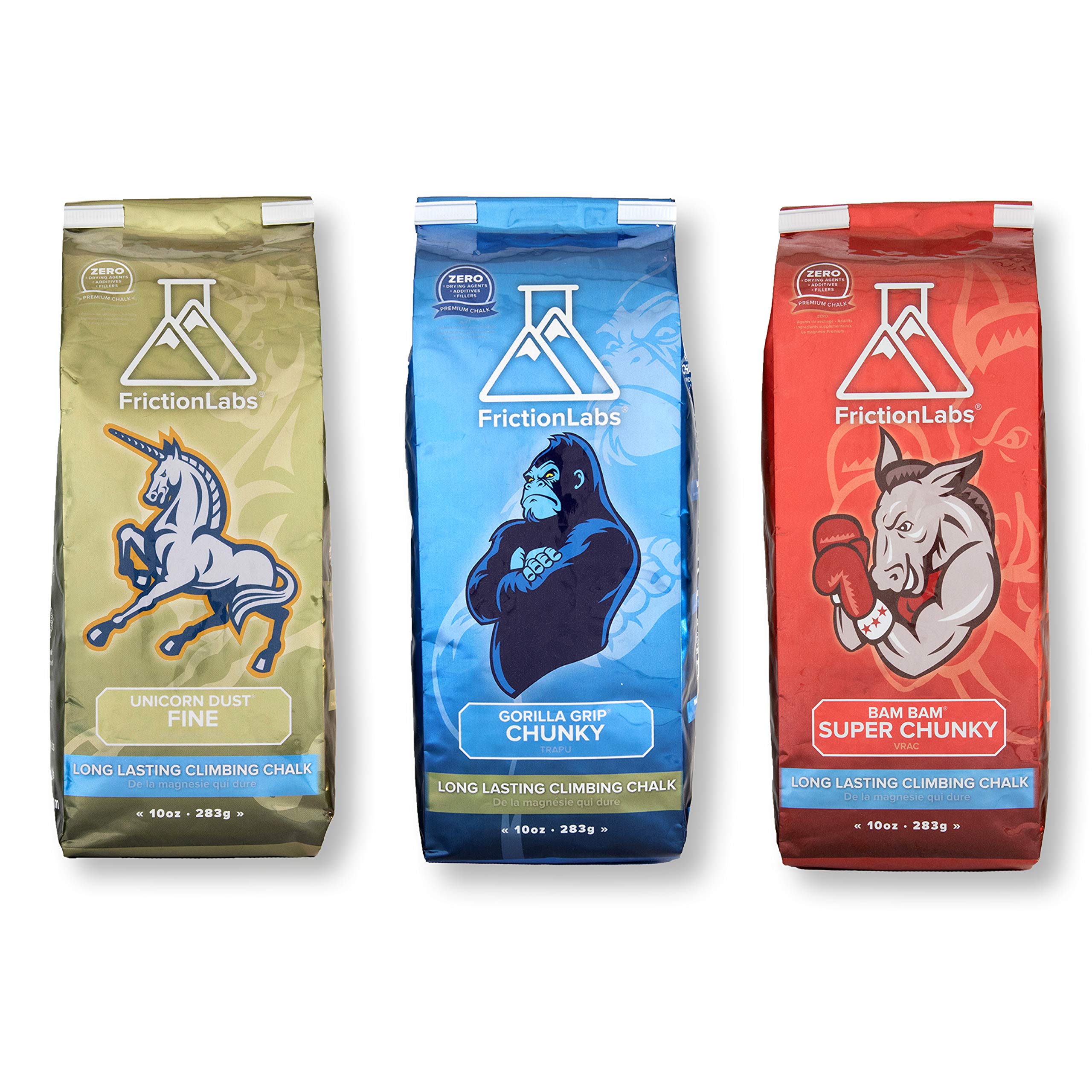 FrictionLabs Loose Gym Chalk Unicorn Dust, Gorilla Grip, Bam Bam