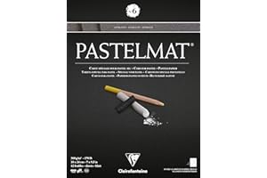 Clairefontaine - Ref 96003C - Pastelmat Pastel Card Pad No.6 (12 Sheets) - 360gsm Card - 18 x 24cm - Anthracite - Specially Formulated for Use with Pastels