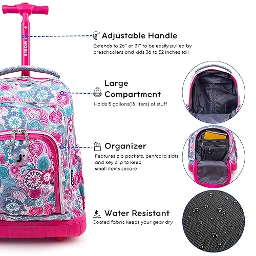 J World Lollipop Kids Rolling Backpack & Lunch Bag Set for Elementary School. Carry-On Suitcase with Wheels, Blue Raspberry in Kenya | Whizz Kids' Backpacks J World Lollipop Kids Rolling Backpack & Lunch Bag Set for Elementary School. Carry-On Suitcase with Wheels, Blue Raspberry in Kenya | Whizz Kids' Backpacks