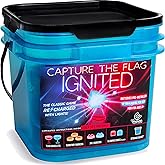 GETMOVIN SPORTS Capture The Flag Ignited Kit with Glow-in-The-Dark LED Game Pieces and Storage Bucket Outdoor Yard Game Fun!