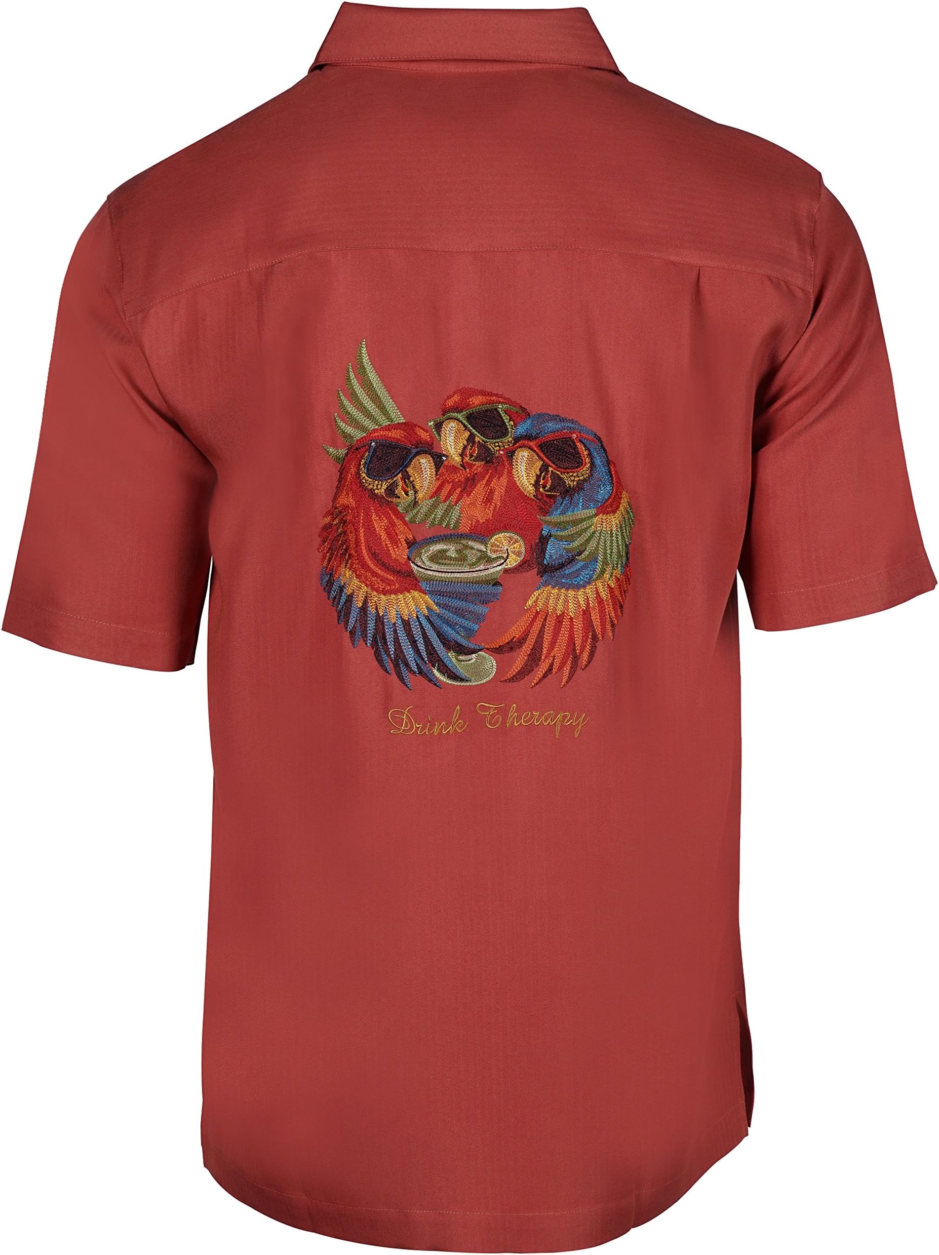 Weekender Men's Drink Therapy Parrot Embroidered Shirt