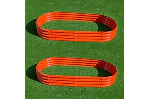 Aozora 2 Pcs Metal Raised Garden Bed,7-ft Planter Raised Beds Garden,Galvanized Raised Garden Beds for Vegetables Flower Herb