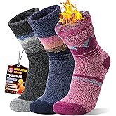 3 Pairs Thermal Warm Socks for Men & Women Thick Winter Extra Warm Insulated Boot Ski Socks for Cold Weather