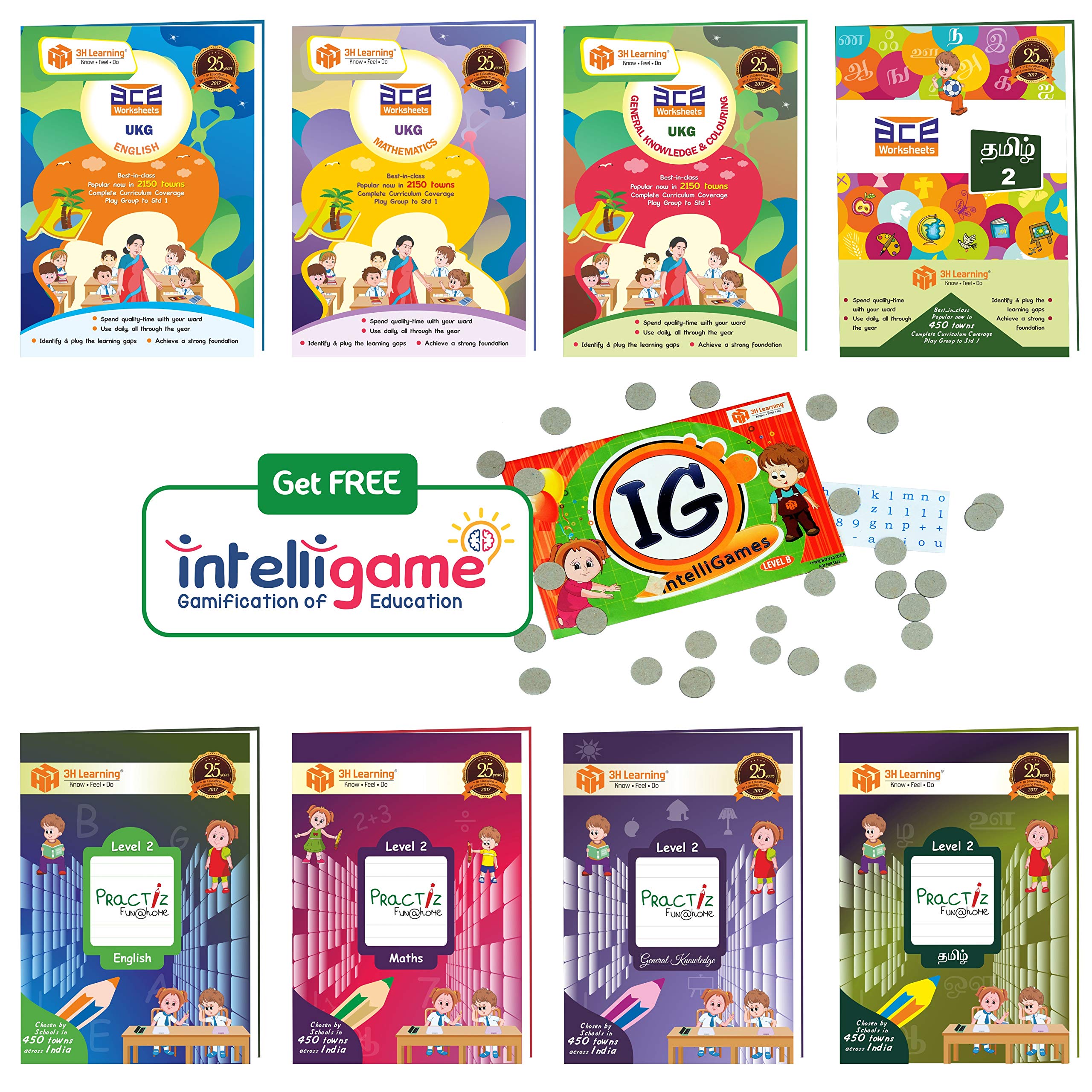 buy ukg kids 736 pages 8 books interactive worksheets copy pattern writing practice all in one kit english maths gk evs tamil early learning kg 2 montessori 4 6 years upper