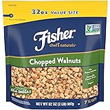 Fisher Chef's Naturals Chopped Walnuts, 32oz, Naturally Gluten Free, No Preservatives, Non-GMO