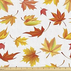 Ambesonne Autumn Fabric by The Yard, Demonstration