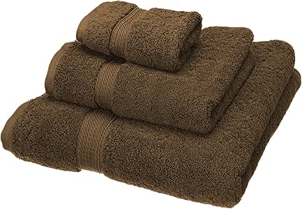 Juego de 3 toallas de color chocolate con 30 x 55 pulgadas de toalla de