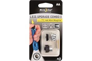 Nite Ize LUC2-07 L.E.D. Combo Kit Upgrades AA Mini Mag-Lite from Incandescent to LED Technology with on/off switch