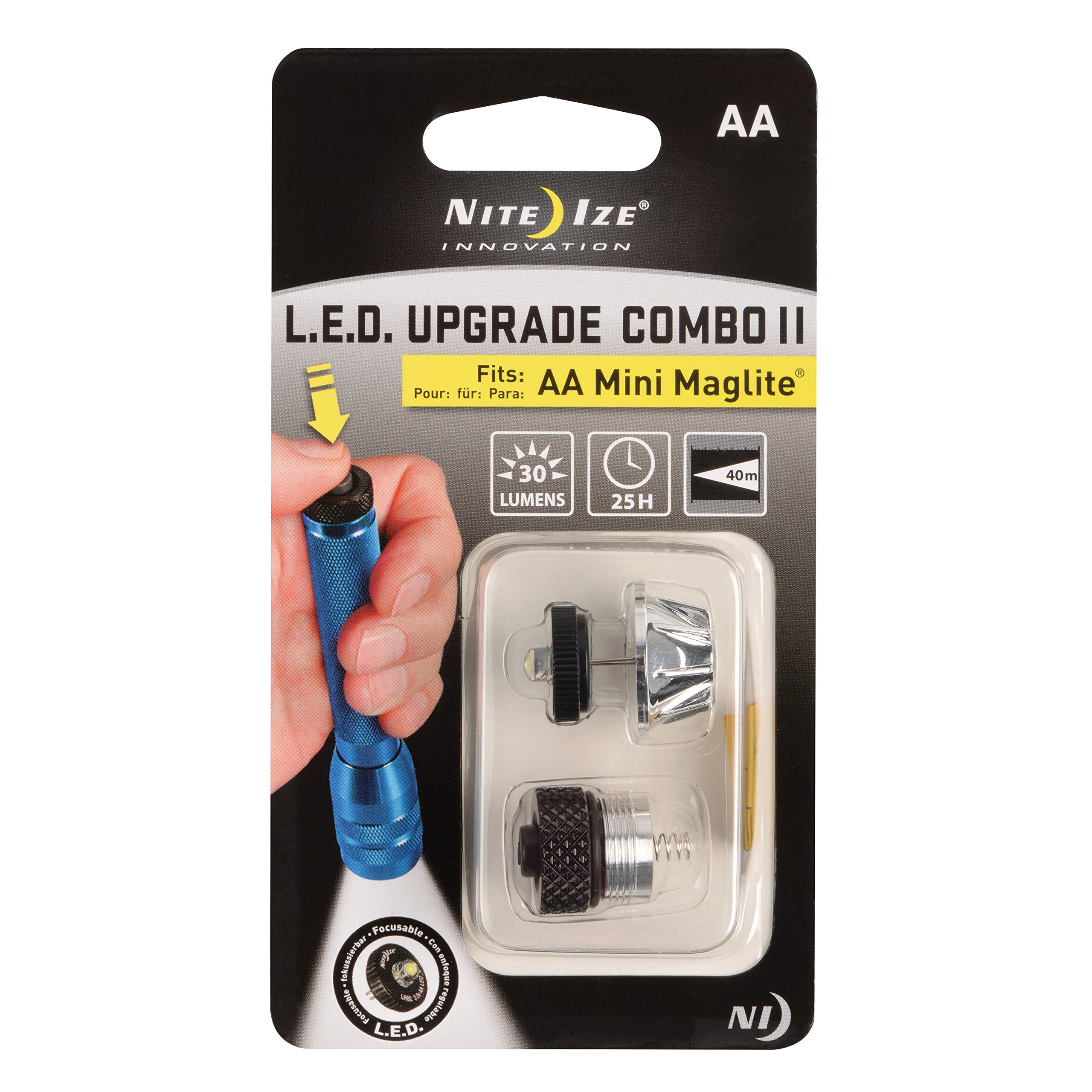 Nite Ize LED Upgrade Combo II - Fits AA Mini Maglite,Black