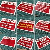LP Lifestyle Polite Notice Custom Printed Message Sign PVC Weatherproof view 4