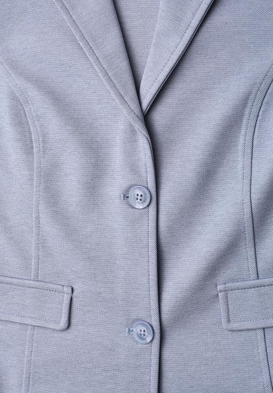 Blazer piqué Basique pour Femme, Bleu Whispery, 42