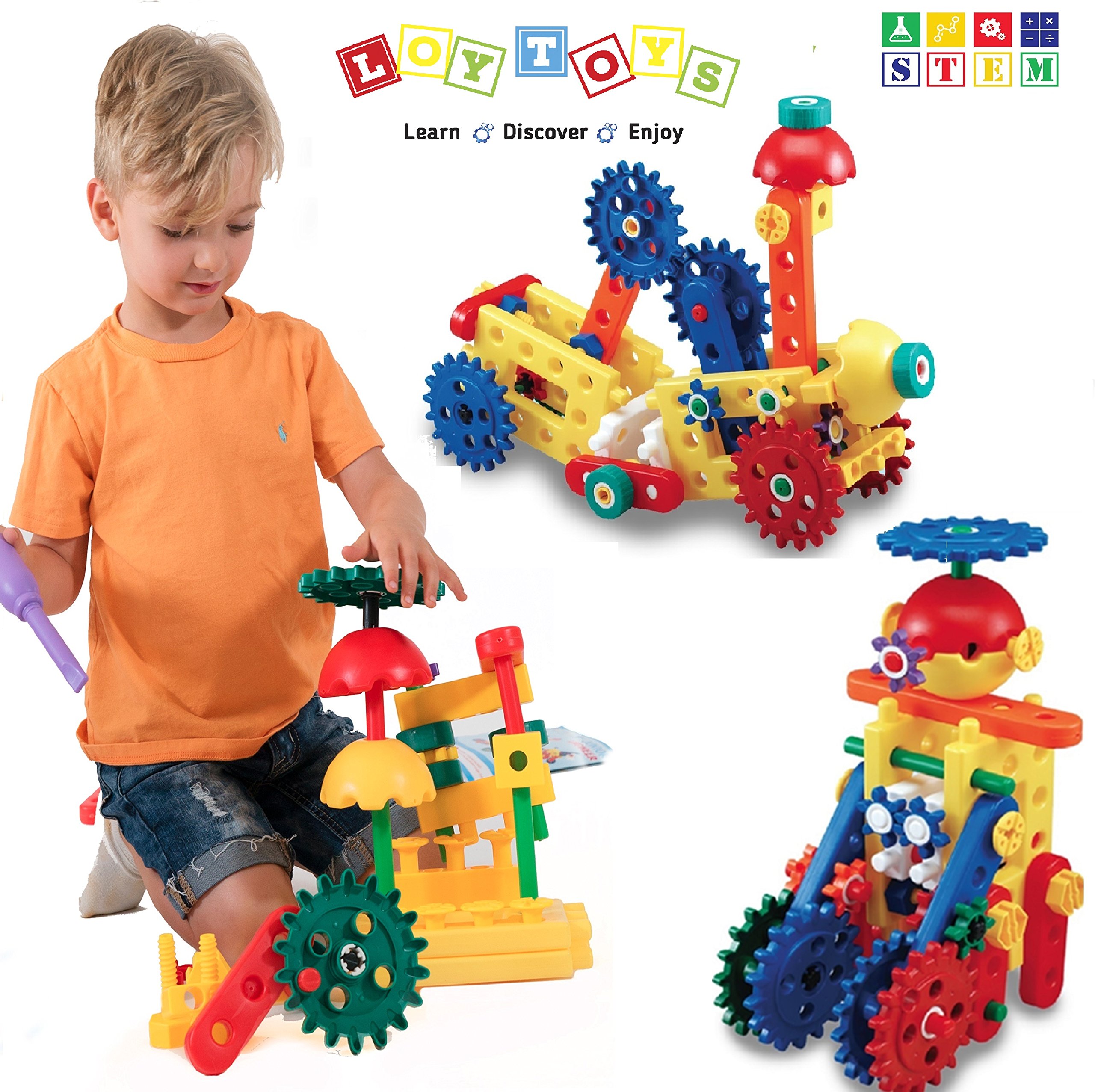 Educational Engineering Building Blocks&Gears Set 80 Piece for age 47