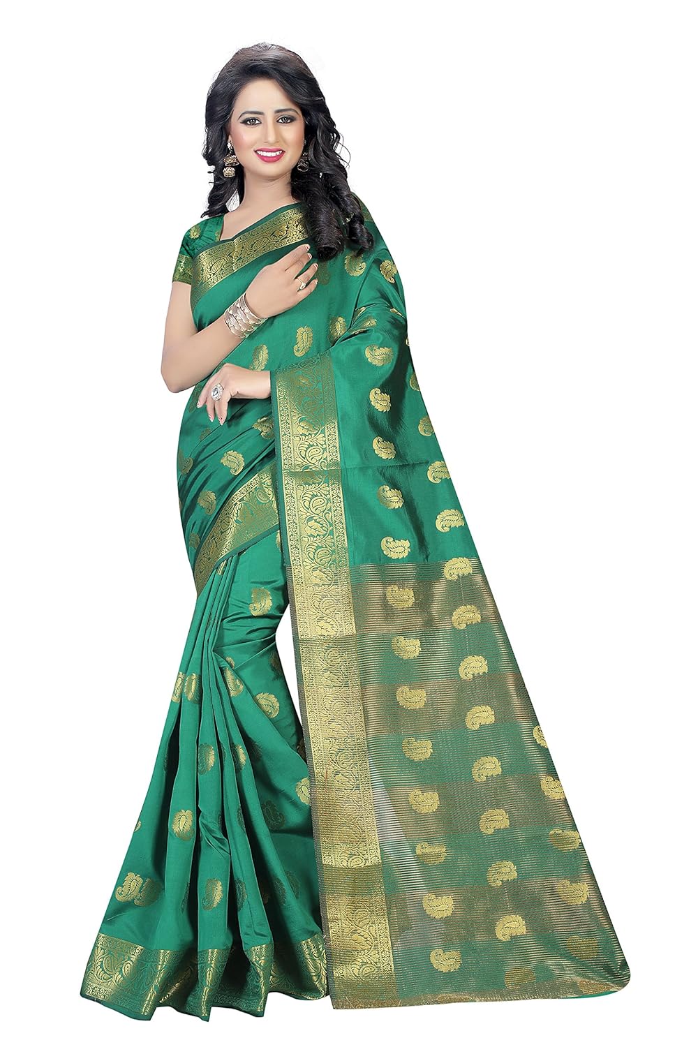 indian beautiful women's ethnic wear saree with blouse piece