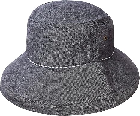 Amazon Co Jp コジット 帽子 Uv レディース つば広 髪型ふんわり デニムハット ブラック ホーム キッチン