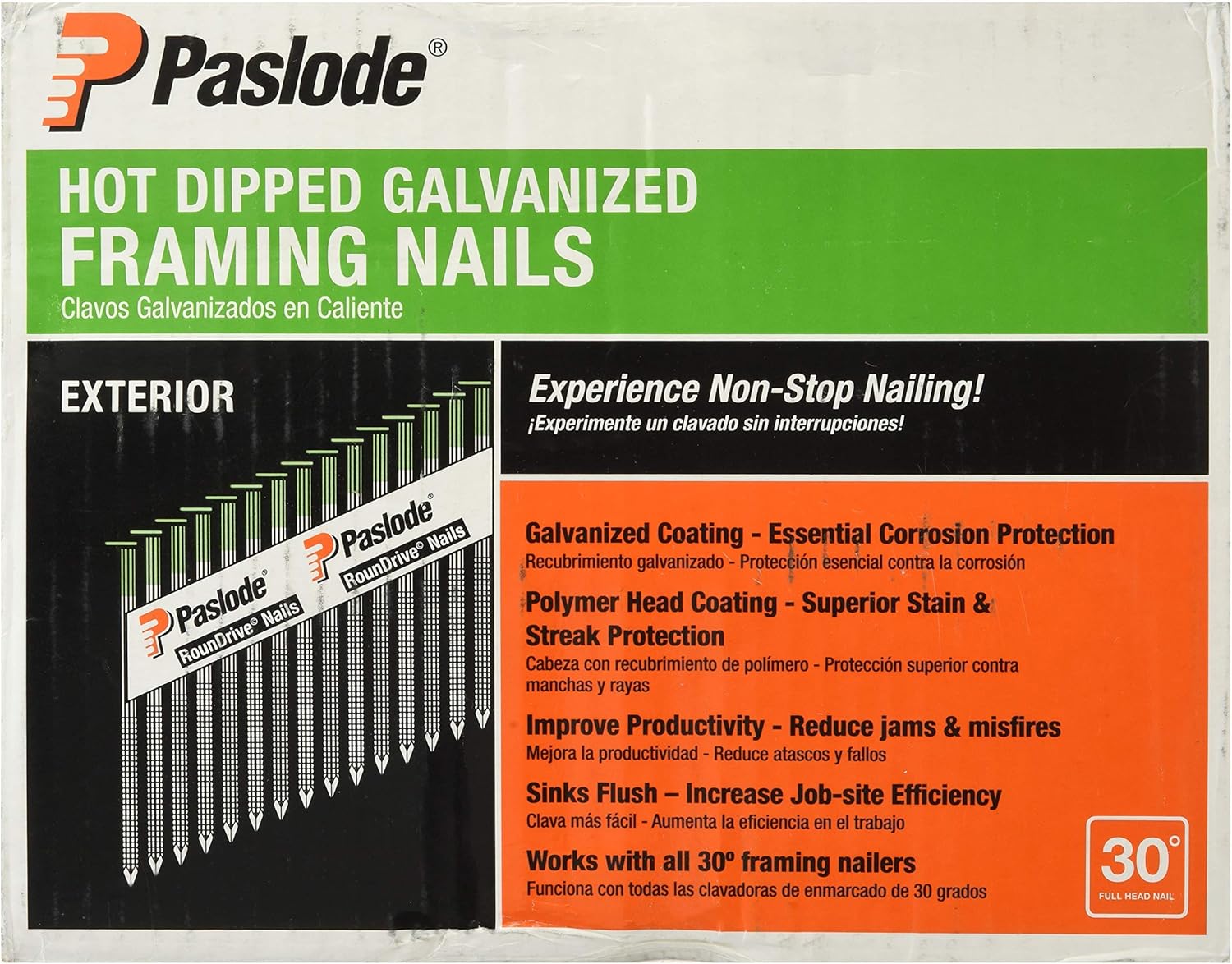 Paslode 650387 Round Head 3Inch by .131 by 30 Degree Paper Tape