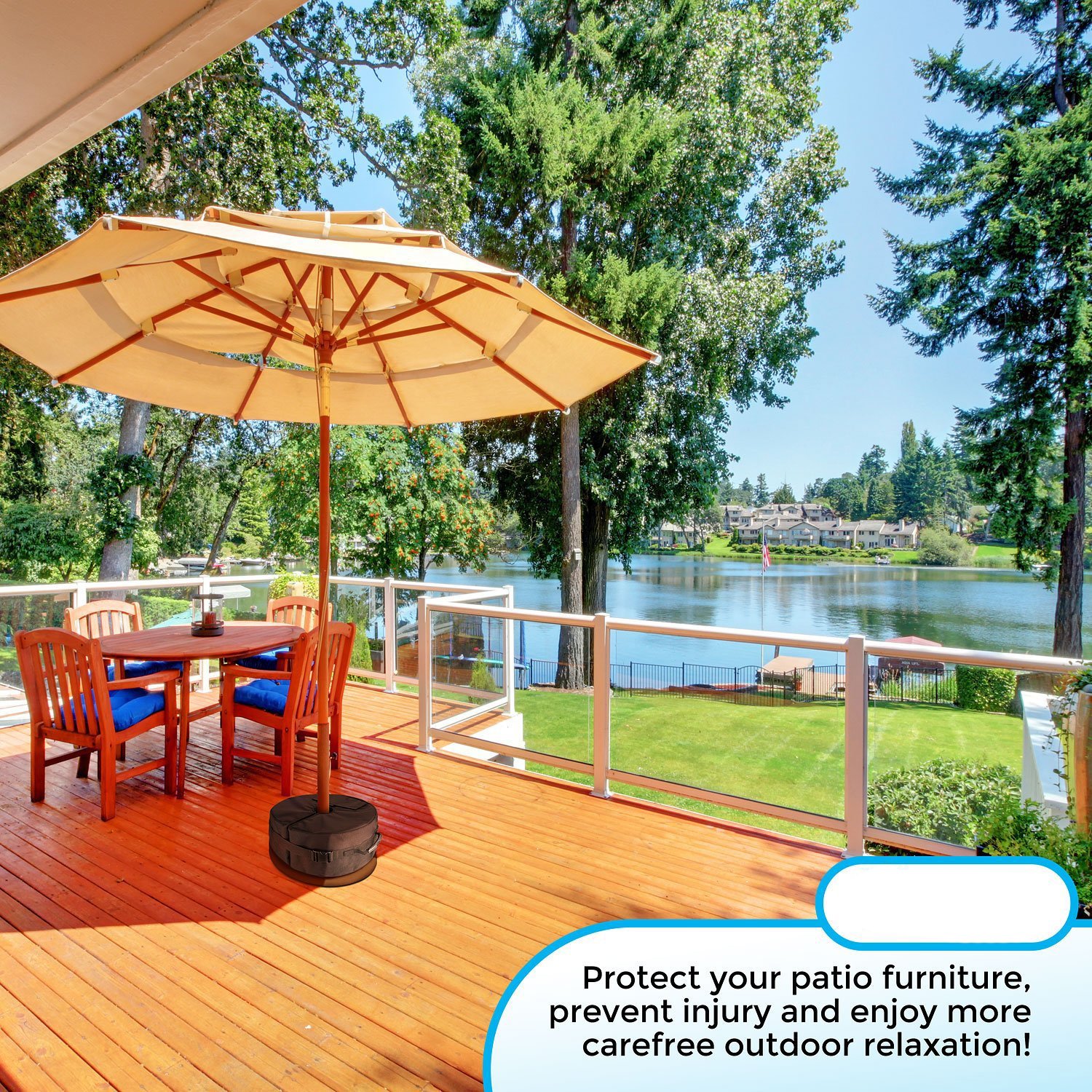 Sodial Umbrella Base Weight Cantilever Or Outdoor Patio Umbrella Stand Replaces Ugly Sand Bags Umbrella Stands