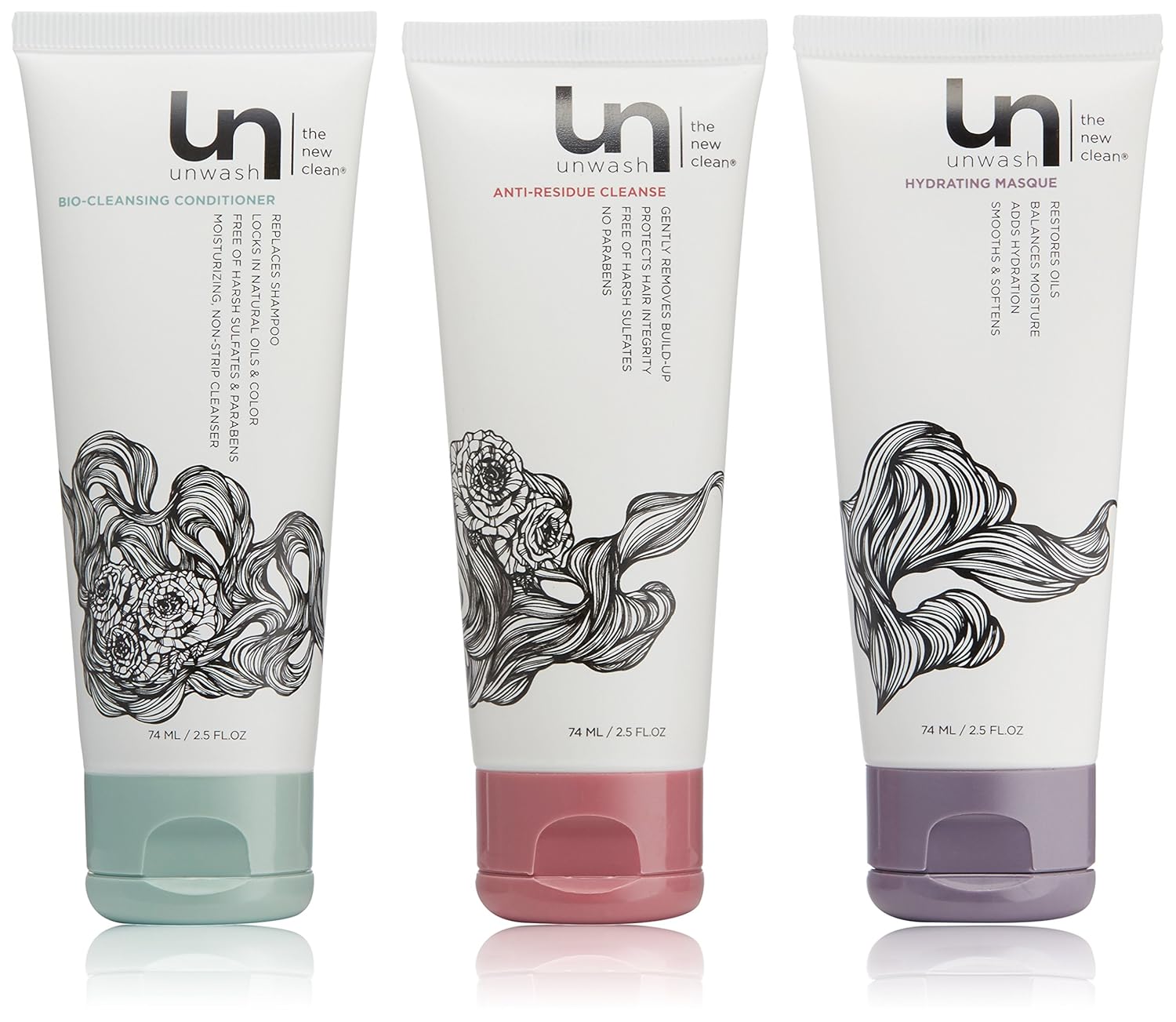 Unwash Llc Unwash Try Me Co-washing Kit, Travel Size Professional Co-wash Cleansing Hair Care System