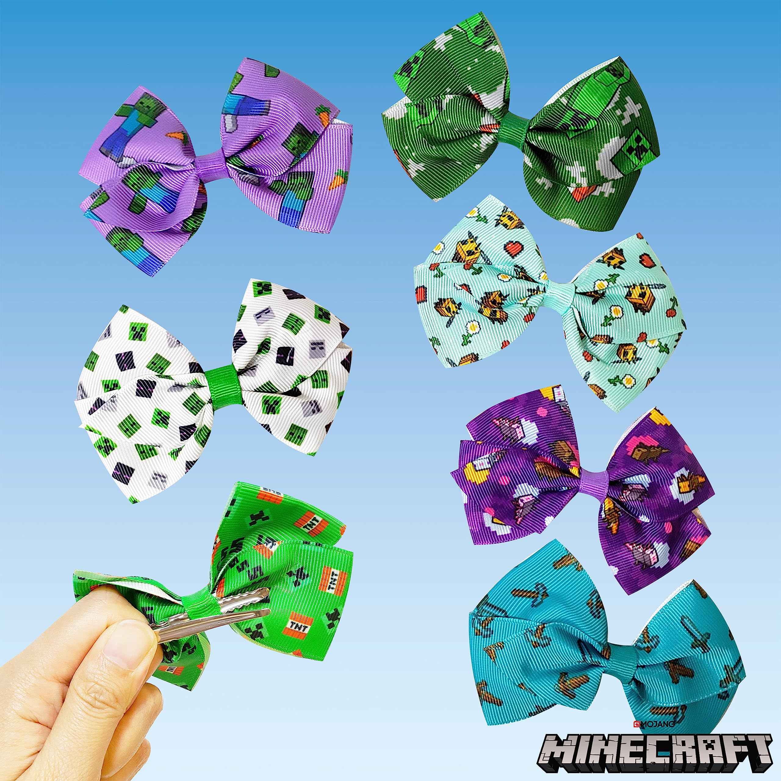 Minecraft Kids Hair Bows