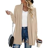 GRECERELLE Women's Long Sleeve Open Front Lightweight Casual Business Dressy Cardigan Sweater Fall Winter