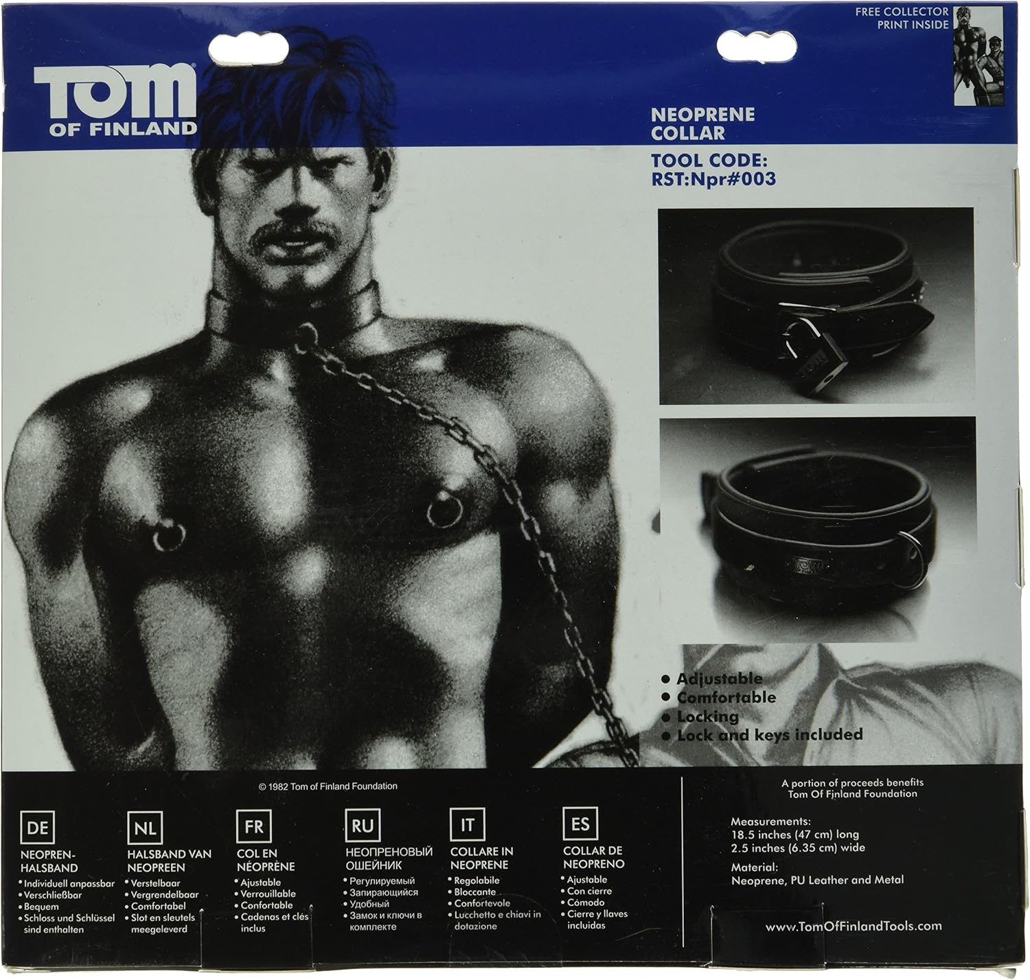 XR Brands Neoprene Collar with Lock - Image 4