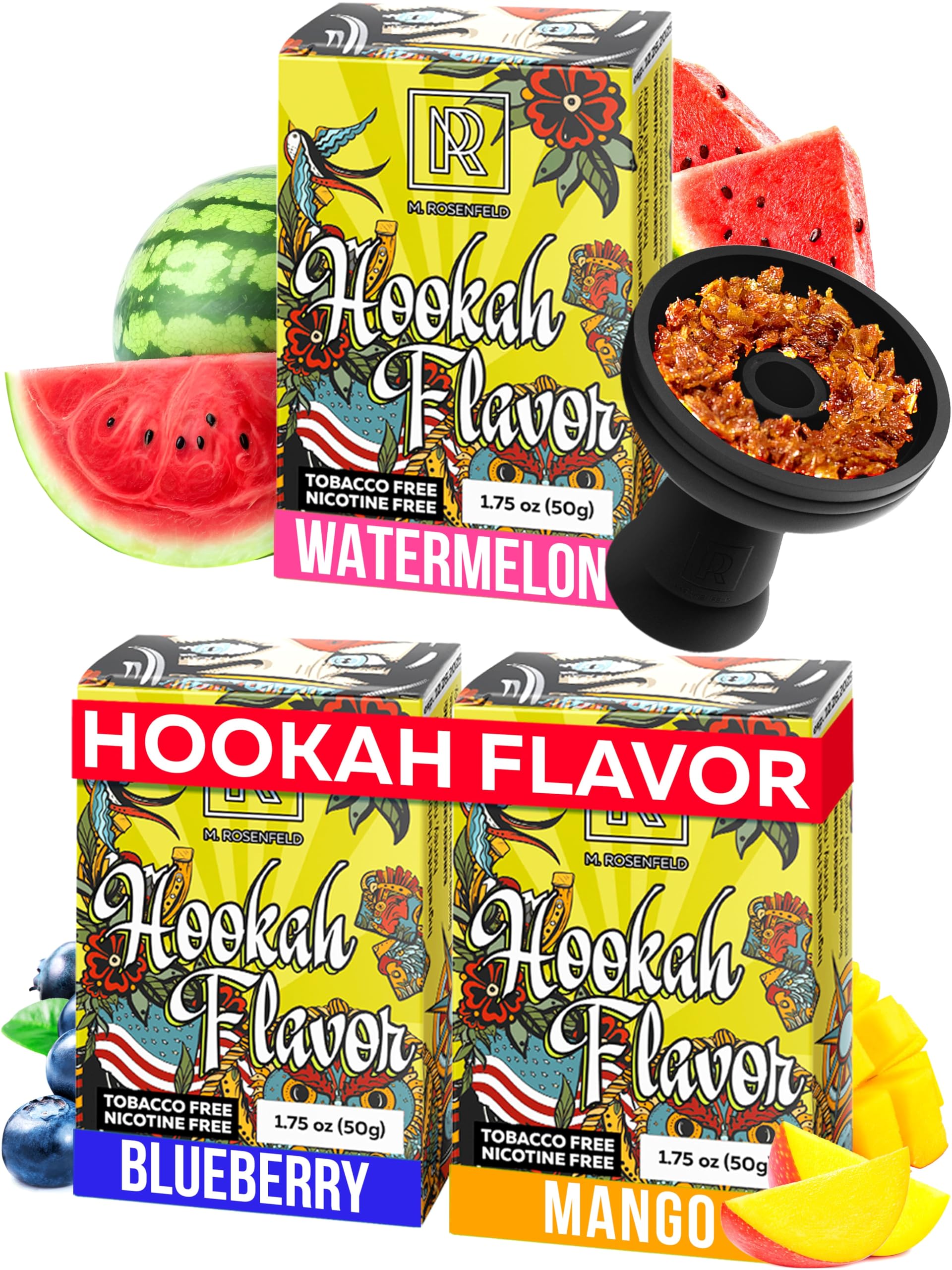 Blueberry Watermelon Mango Hookah Flavors Set - 3 x