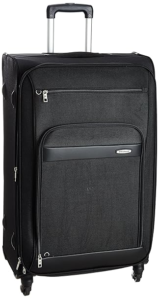 Aristocrat Polyester 76 cms Black Soft Sided Suitcase (STVEYWH76BLK)