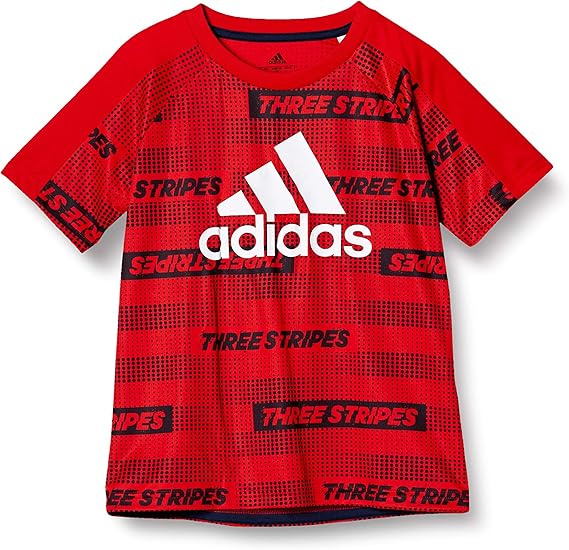 Amazon アディダス 半袖 Tシャツ キッズ 総柄プリント 半袖tシャツ フィットネス トレーニング フィットネス トレーニング 通販