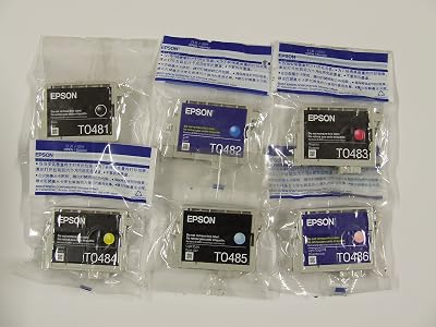 Epson T0487 6 Pack Ink Cartridges Cyan Magenta Yellow Black Light Magenta Light