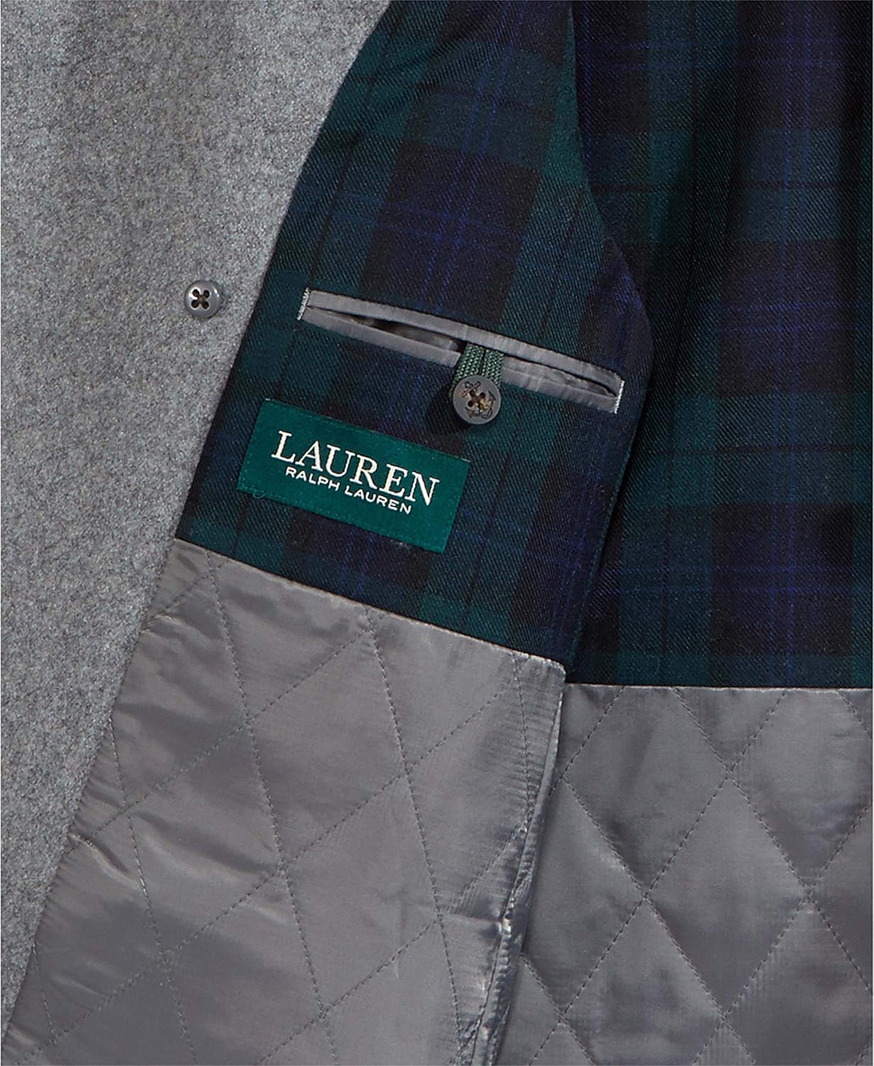 LAUREN Ralph Lauren Kids Boy's Double Breasted Peacoat (Big Kids) Grey 8 Big Kids: Clothing