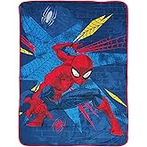 Jay Franco Plush Throw Blanket – 46" x 60" Inch Hero Kids Soft & Cozy Fleece Throw for Bedroom & Couch Décor, Official Licensed Product, Blue - Spiderman