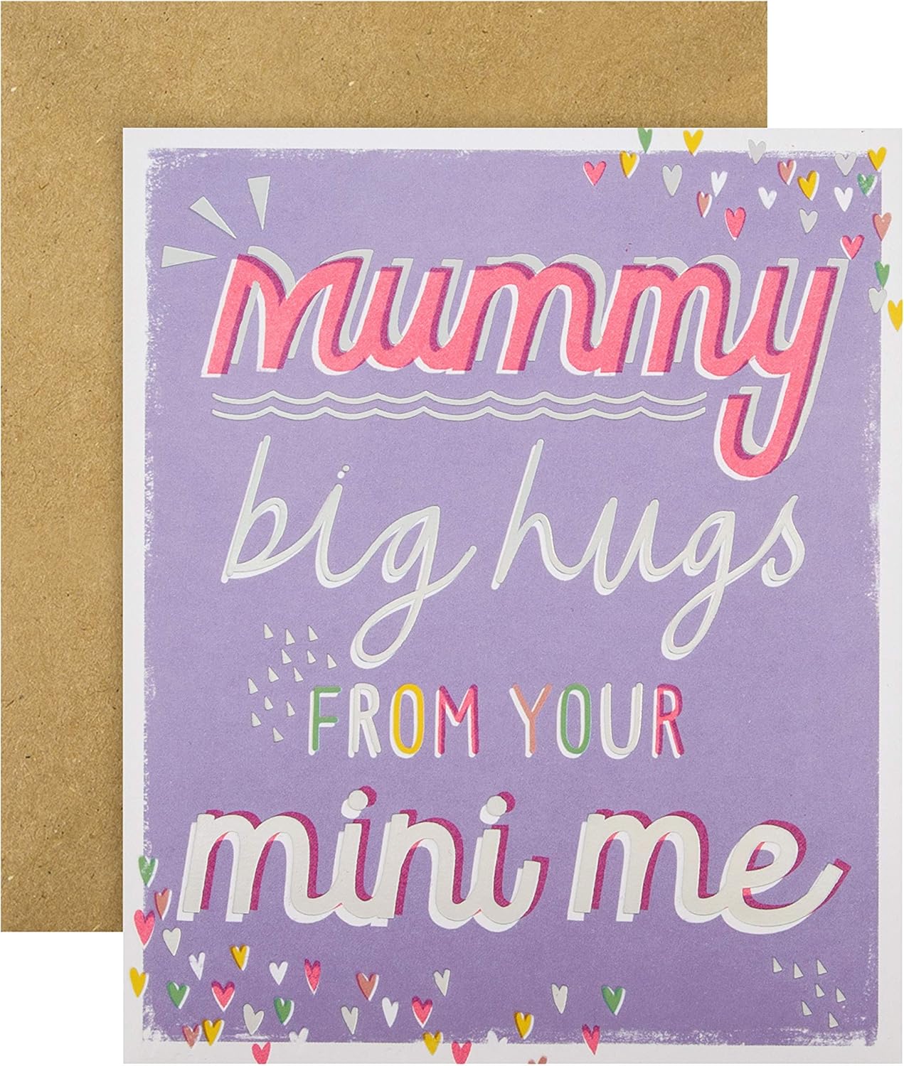 Hallmark Mother's Day Card for Mummy from Your Mini-Me - Contemporary Text Based Design, Multicoloured, 16.2cm x 13.5cm