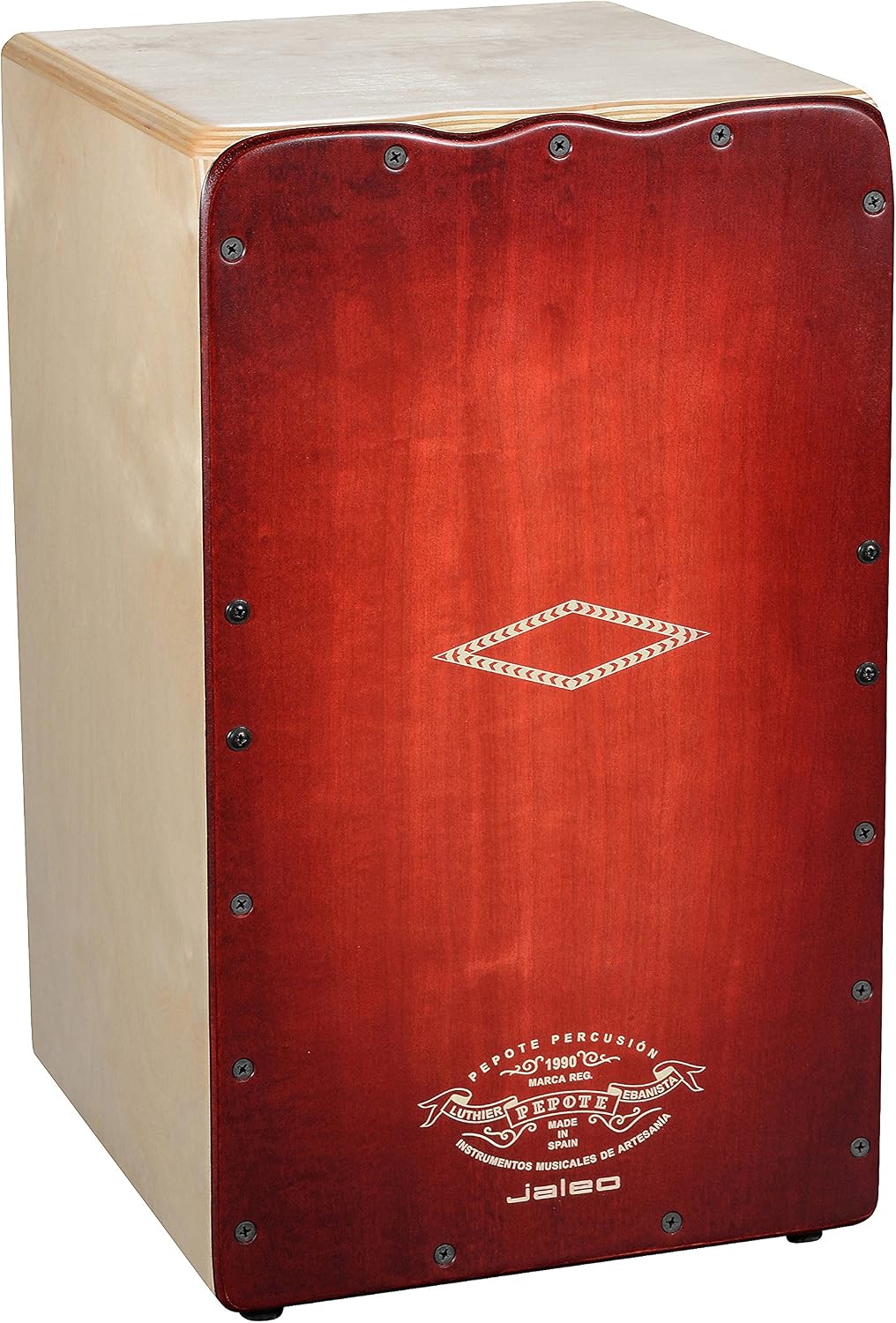 Pepote Pejal Jaleo Cajon Percussion Instrument, red