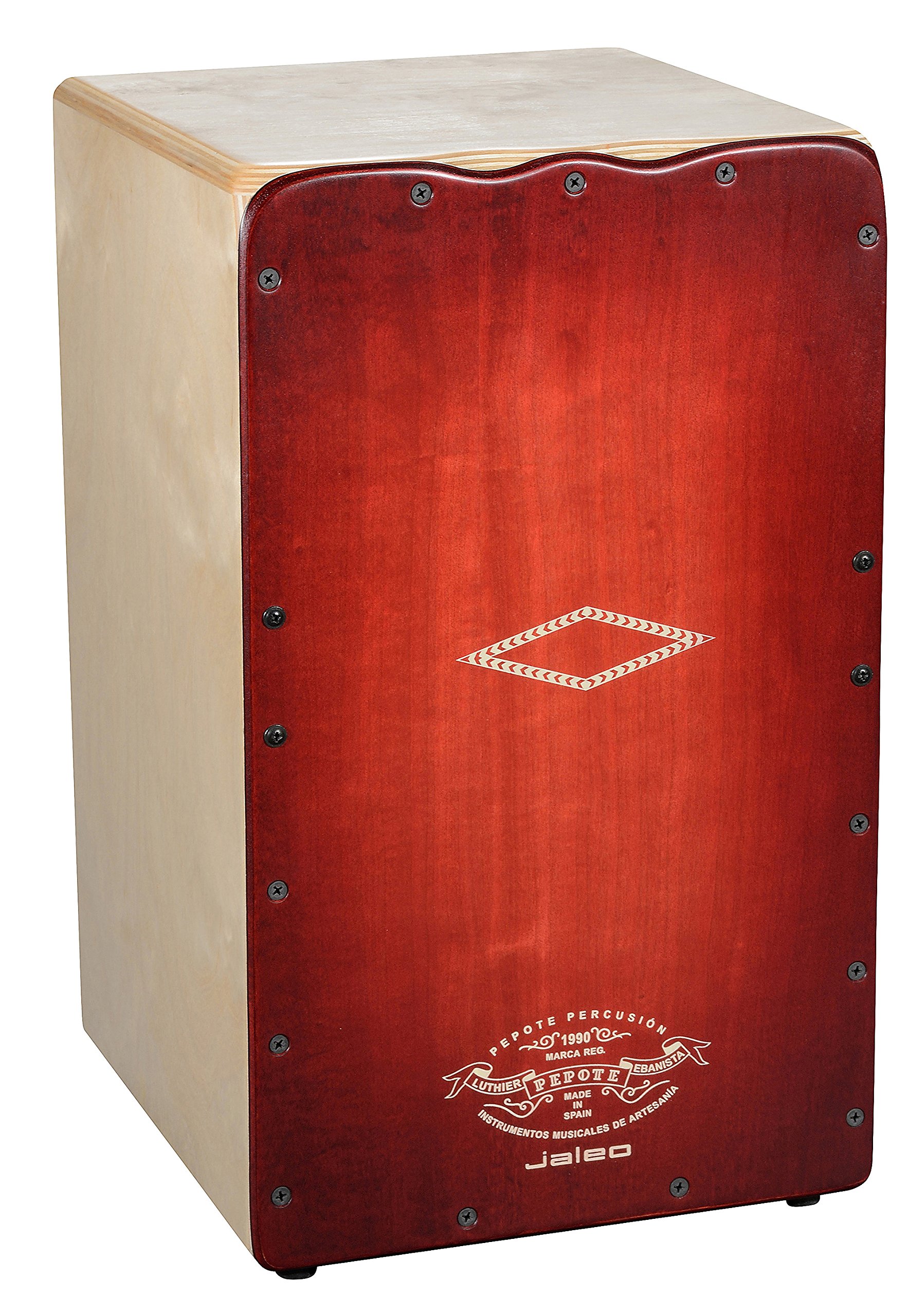 Pepote Pejal Jaleo Cajon Percussion Instrument, red