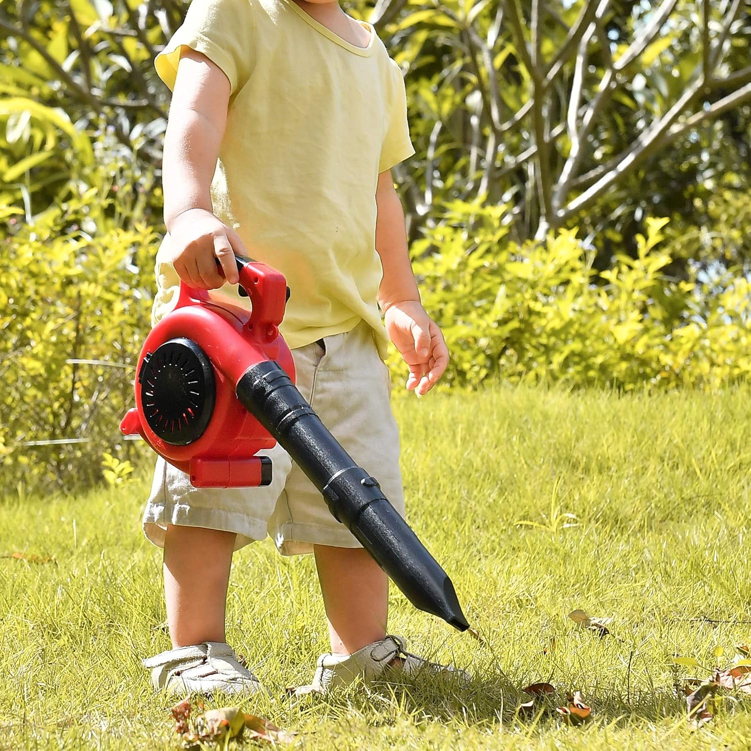 Kids Power Construction Tool Toy, Kids Leaf Blower Play Set, Red Leaf Blower, child-size - Image 4