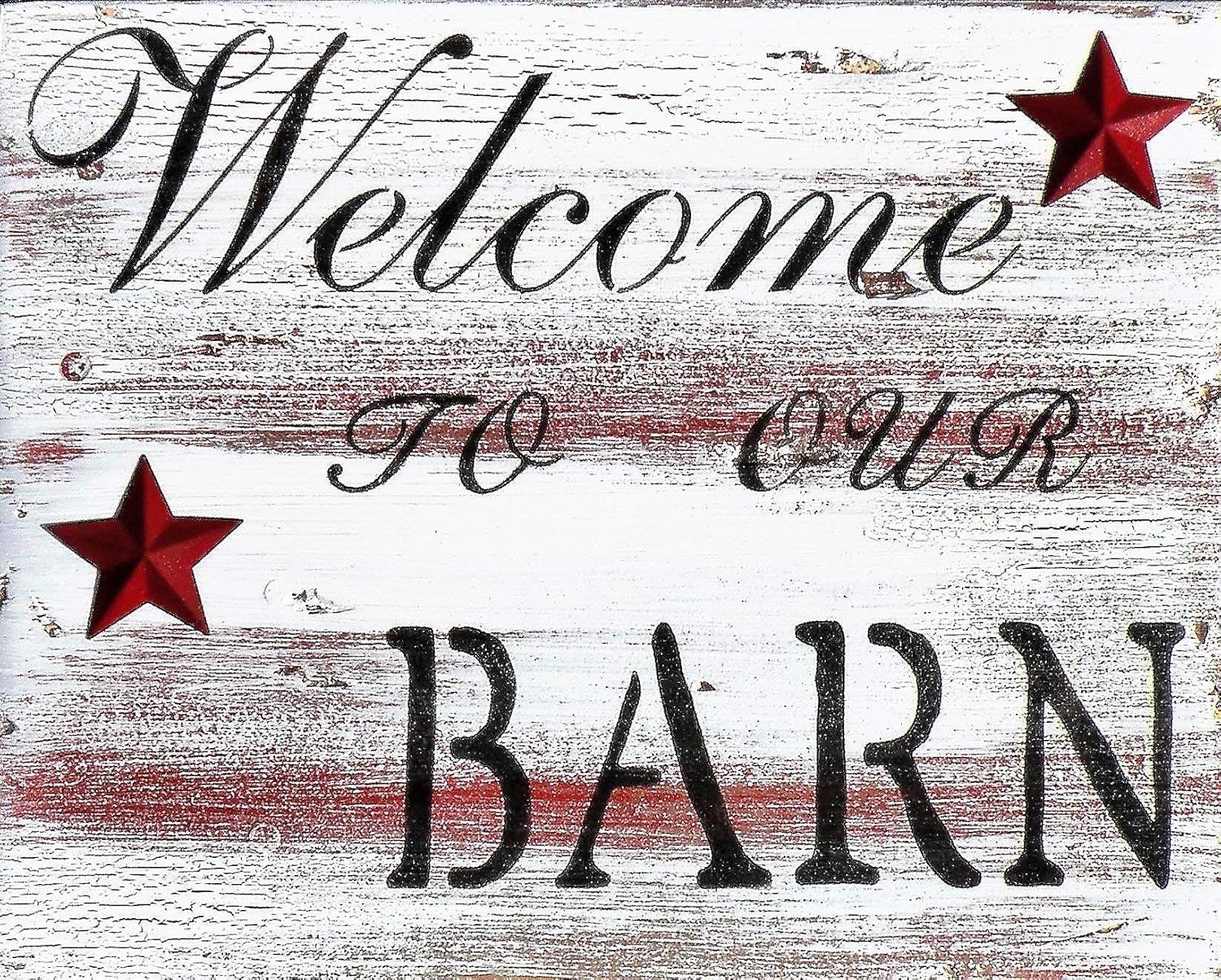 Amazon Com Rustic Old Barn Style Welcome Sign Handmade