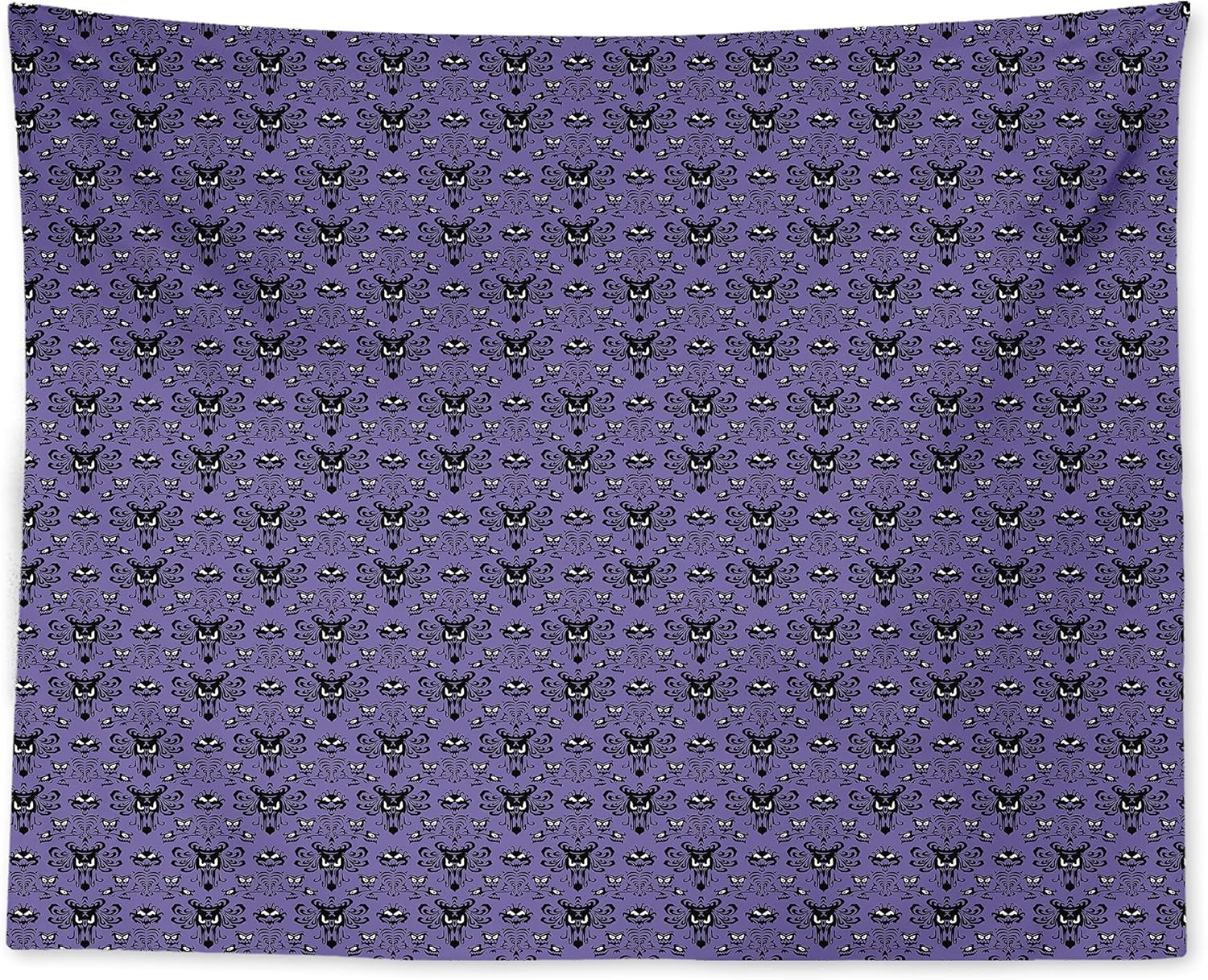 Tapestries - KULUSSY Funny Horror Tapestry Wall Hanging Halloween Haunted Mansion Mystic Skull Grim Ghosts Wall Decor Art Black and Purple Tapestries Aesthetic for Bedroom Living Room College Dorm (80x60 Inches