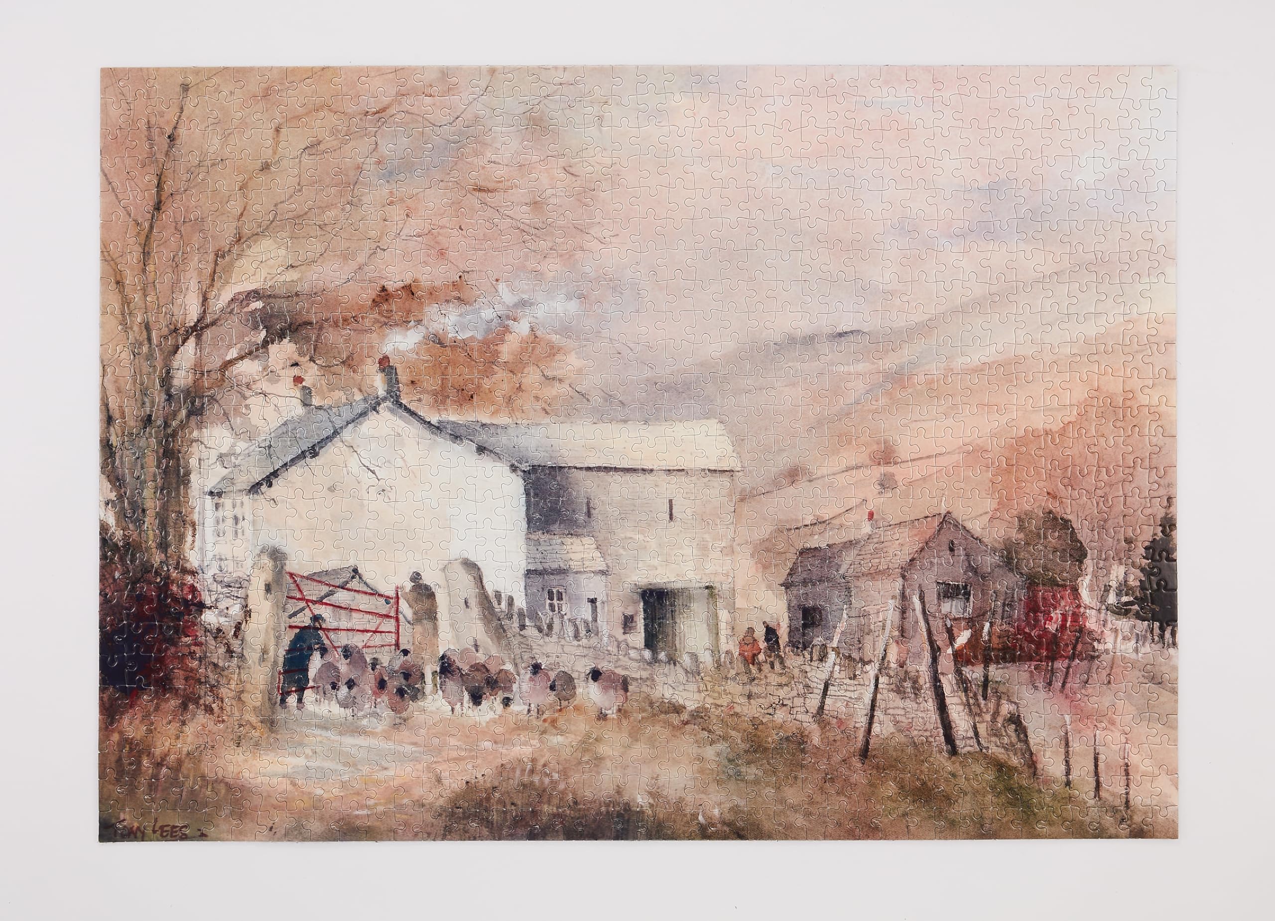 Lakeland Art World 1000 Piece Jigsaw Puzzles for Adults, Lake District, Fell Farm & Lakes, Featuring Beautiful Watercolor Artwork, Measuring 68.5 x 49cm, for a Stunning Landscape Experience