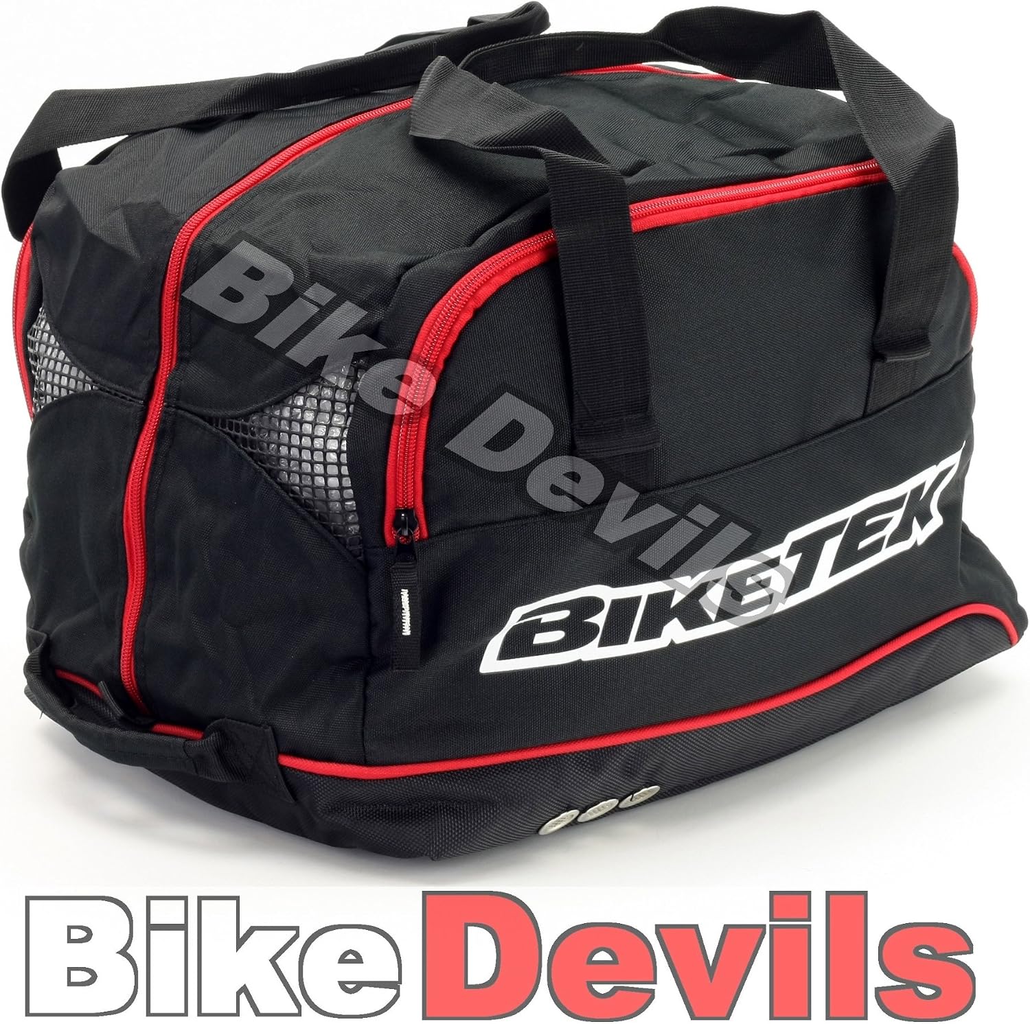 BikeTek Motorcycle Helmet Bag Holdall Helmet & Kit Carrier Bag, Black
