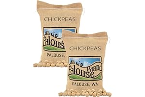 PALOUSE BRAND Certified Glyphosate Residue Free Chickpeas | Garbanzo Beans | 10 LBS | Family Farmed in Washington State | Non-GMO Project Verified | Kosher Parve | USA Grown | Field Traced | Burlap Bag